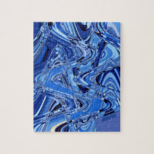 Straßenwellen in blau puzzle