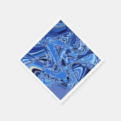Straßenwellen in blau serviette (Ecke)