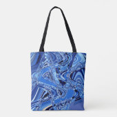 Straßenwellen in blau tasche (Rückseite)