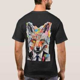 Straßenwolf mit verspieltem Cartoon-Wolf-Porträt T-Shirt