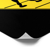 Straßenzeichen - Alien überqueren Poster (Ecke)