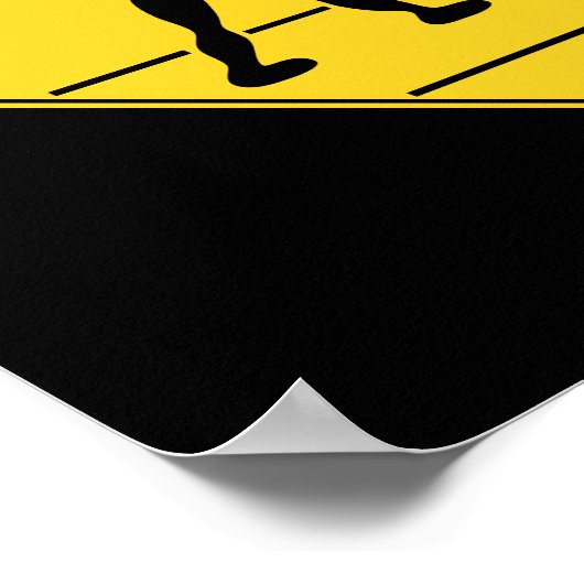 Straßenzeichen - Alien überqueren Poster (Ecke)