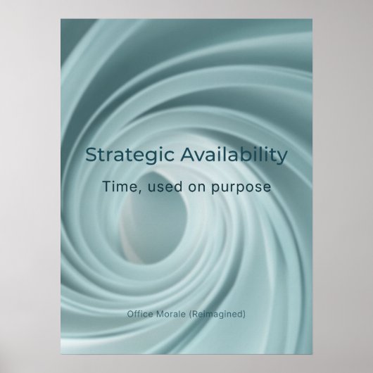 STRATEGIC AVAILABILITY POSTER (Vorne)