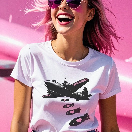 Strategic Love Bomber Pink Details T-Shirt