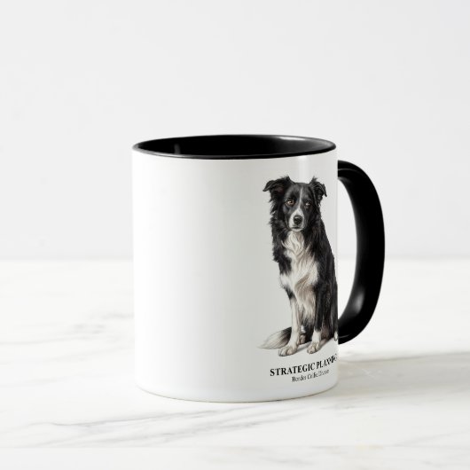 Strategic Planning Border Collie Tasse (VorderseiteRechts)