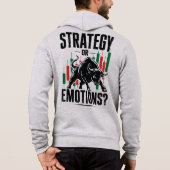 Strategie oder Emotionen Bull Trading Mindset Desi Hoodie (Rückseite)