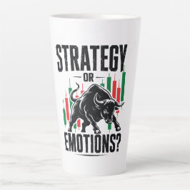 Strategie oder Emotionen Bull Trading-Mindset-Desi Milchtasse