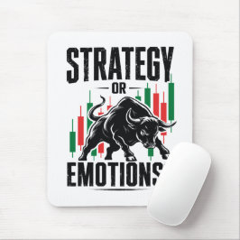 Strategie oder Emotionen Bull Trading Mindset Desi Mousepad