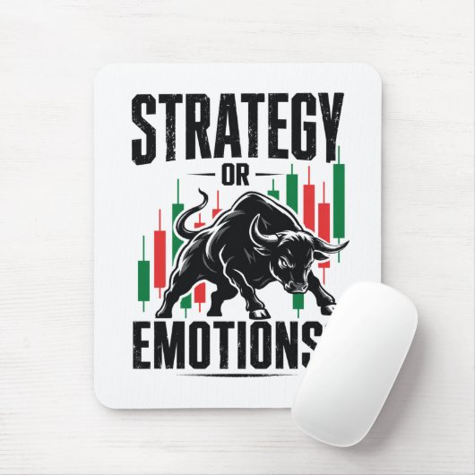 Strategie oder Emotionen Bull Trading Mindset Desi Mousepad (Mit Mouse)