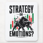 Strategie oder Emotionen Bull Trading Mindset Desi Mousepad (Vorne)