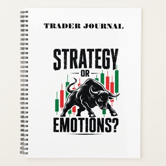 Strategie oder Emotionen Bull Trading-Mindset-Desi Planer (Vorderseite)