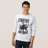Strategie oder Emotionen Bull Trading-Mindset-Desi Sweatshirt (Vorne ganz)