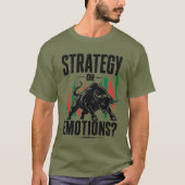 Strategie oder Emotionen Bull Trading Mindset Desi T-Shirt (Vorderseite)