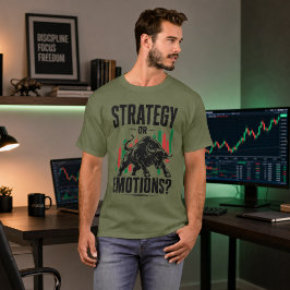 Strategie oder Emotionen Bull Trading Mindset Desi T-Shirt