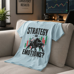 Strategie oder Emotionen Bull Trading-Mindset-Desi T-Shirt