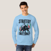 Strategie oder Emotionen Bull Trading-Mindset-Desi T-Shirt (Vorne ganz)