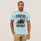 Strategie oder Emotionen Bull Trading-Mindset-Desi T-Shirt (Vorne ganz)