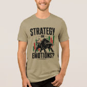 Strategie oder Emotionen Bull Trading-Mindset-Desi Tri-Blend Shirt (Vorderseite)
