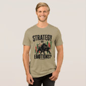 Strategie oder Emotionen Bull Trading-Mindset-Desi Tri-Blend Shirt (Vorderseite voll)