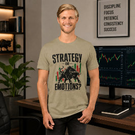 Strategie oder Emotionen Bull Trading-Mindset-Desi Tri-Blend Shirt