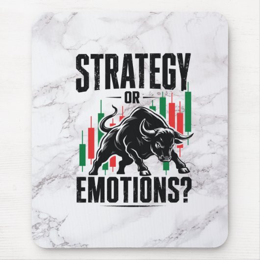 Strategie oder Emotions Trading Mindset Marmor Des Mousepad (Vorne)