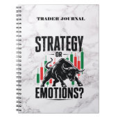 Strategie oder Emotions Trading Mindset Marmor Des Notizblock (Vorderseite)