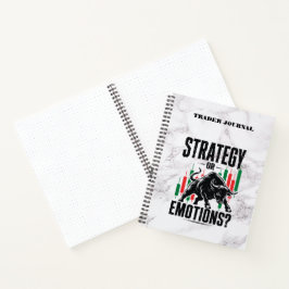 Strategie oder Emotions Trading Mindset Marmor Des Notizblock