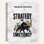 Strategie oder Emotions Trading Mindset Marmor Des Notizblock (Vorderseite)