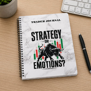 Strategie oder Emotions Trading Mindset Marmor Des Planer