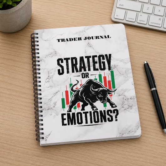 Strategie oder Emotions Trading Mindset Marmor Des Planer
