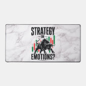 Strategie oder Emotions Trading Mindset Marmor Des Schreibtischunterlage (Vorderseite)