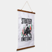 Strategie oder Emotions Trading Mindset Marmor Des Wandteppich Mit Holzrahmen (Gewinkelt)