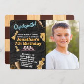 Strategie Schach Einladung Geburtstag anpassen Fot (Vorne/Hinten)