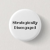 Strategisch distanzierter lustiger Büro-Pin-Button Button (Vorderseite)