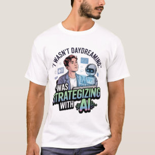 Strategisch mit KI - Funny Daydreaming Slogan T-Shirt