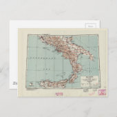 Strategische Karte Süditalien im Zweiten Weltkrieg (Vorne/Hinten)