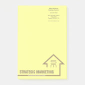 Strategische Marketing Post-it Klebezettel (Vorderseite)