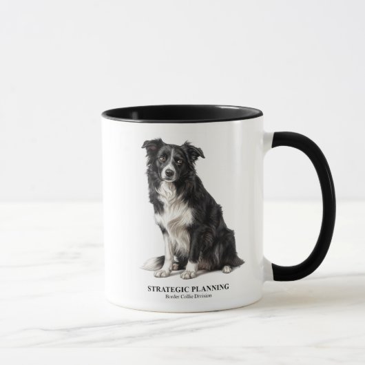 Strategische Planung Border Collie Tasse (Rechts)