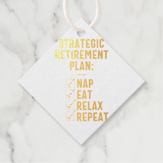 Strategischer Ruhestandsplan - Verlassend Mitarbei Geschenkanhänger (Vorderseite)