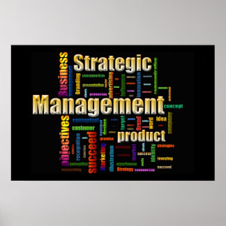 Strategisches Management Schwarz Poster