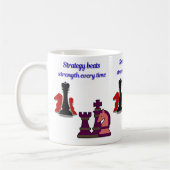 Strategy Over Strength Chess Mug Kaffeetasse (Links)