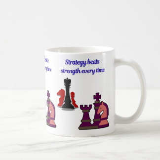 Strategy Over Strength Chess Mug Kaffeetasse
