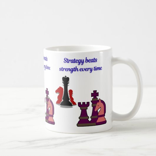 Strategy Over Strength Chess Mug Kaffeetasse (Rechts)