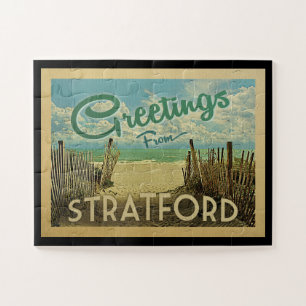 Stratford Connecticut Beach Vintage Travel Puzzle