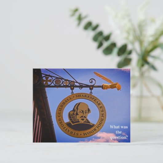 Stratford Guildhall Shakespeares Schulzimmer Postkarte (Stehend Vorderseite)