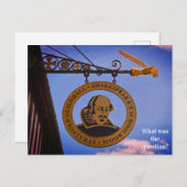 Stratford Guildhall Shakespeares Schulzimmer Postkarte (Vorne/Hinten)