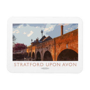 Stratford nach Avon-Eisenbahn-Plakat Magnet