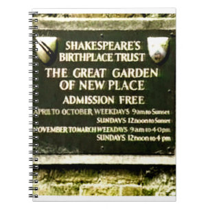 Stratford-nach-Avon Shakespeares Geburt jGibney Notizblock