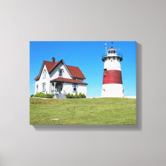 Stratford Point Lighthouse, Connecticut Leinwanddruck (Vorderseite)