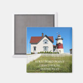 Stratford Point Lighthouse, Connecticut Magnet (Vorderseite/Rückseite)